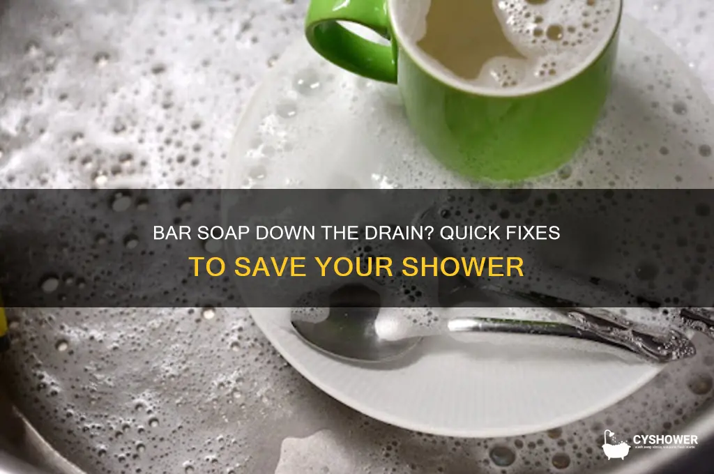 what to do if bar soap goes down shower drain