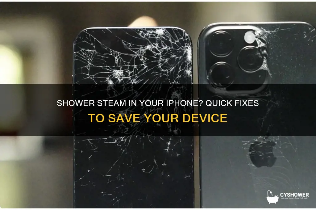 what to do if shower steam gets in my iphone