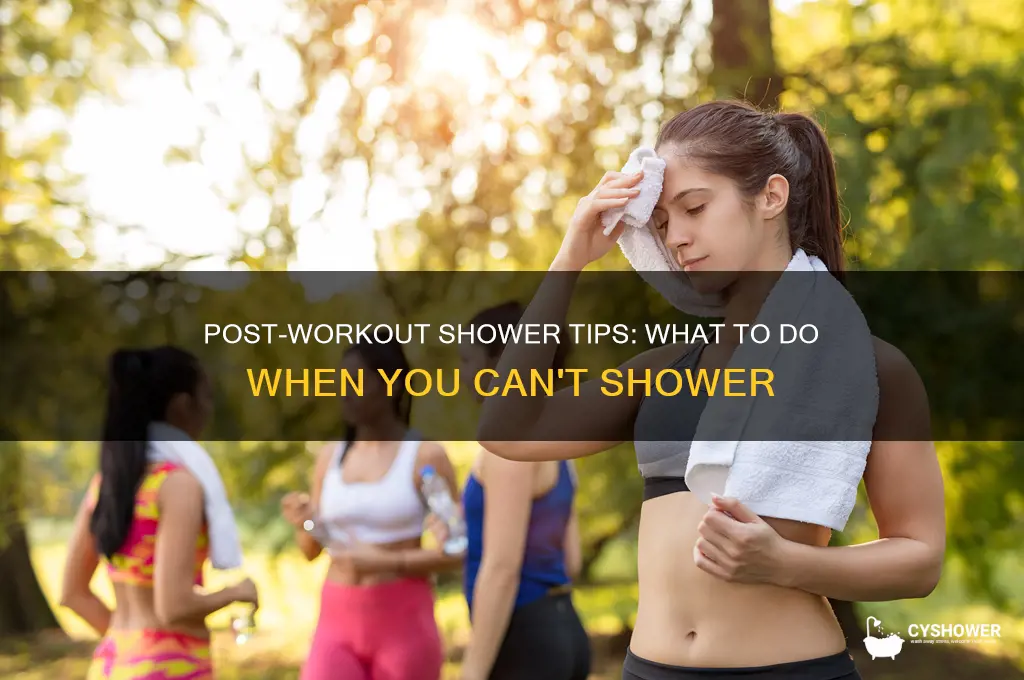 what to do if you can shower after a workout