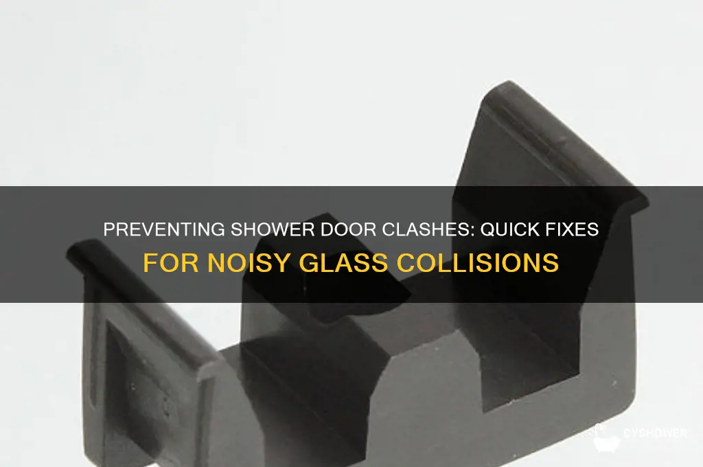 what to do when glass shower doors hit each other