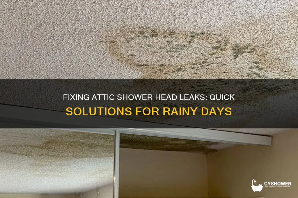 what to do when rain can shower head in attic