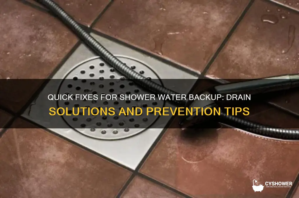what to do when water back up in shower