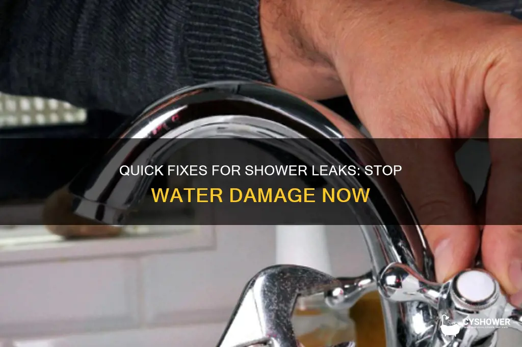 what to do when water leaks when shower runs