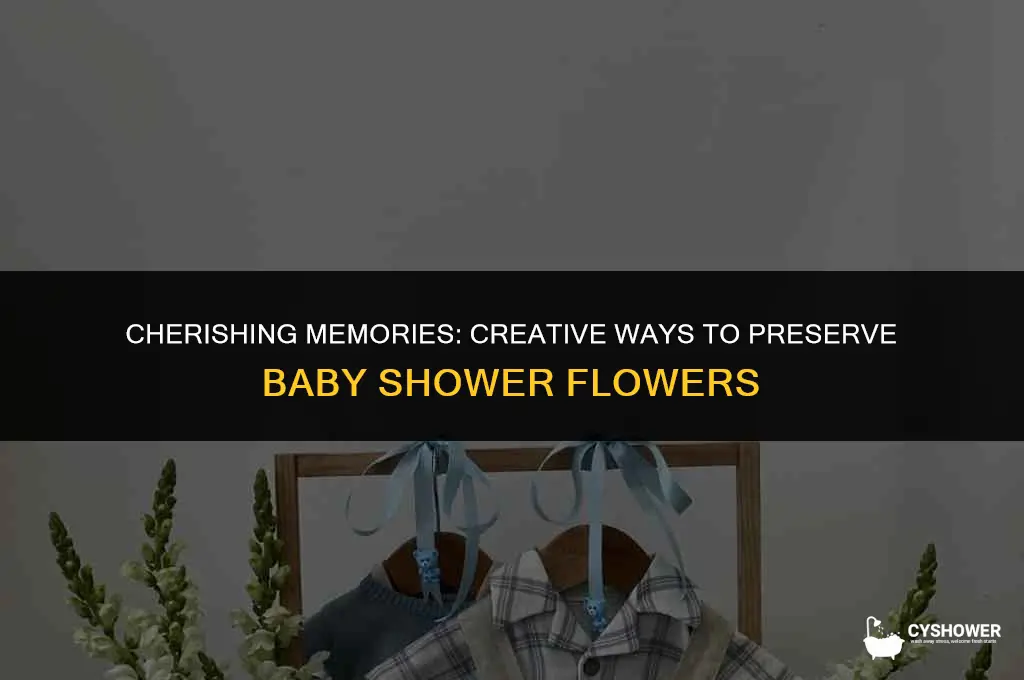 what to do with baby shower flowers keepsakes