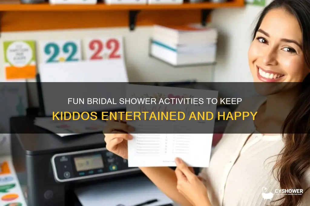 what to do with kiddos at a bridal shower