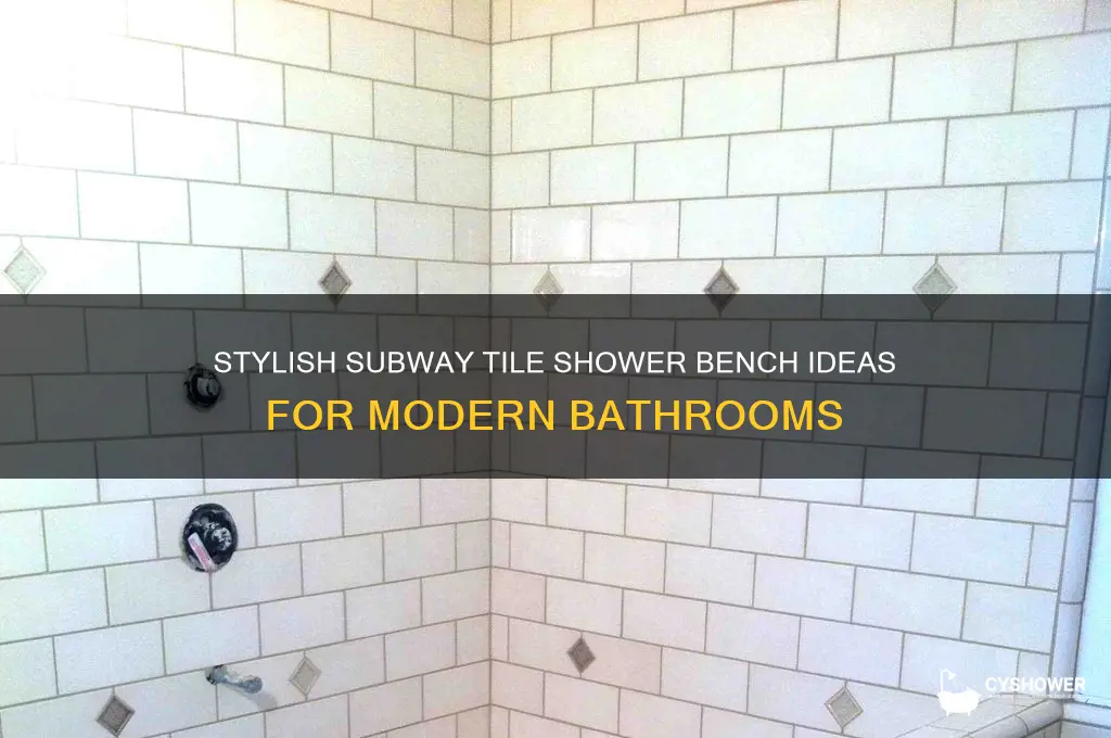 what to do with shower bench subway tiled shower