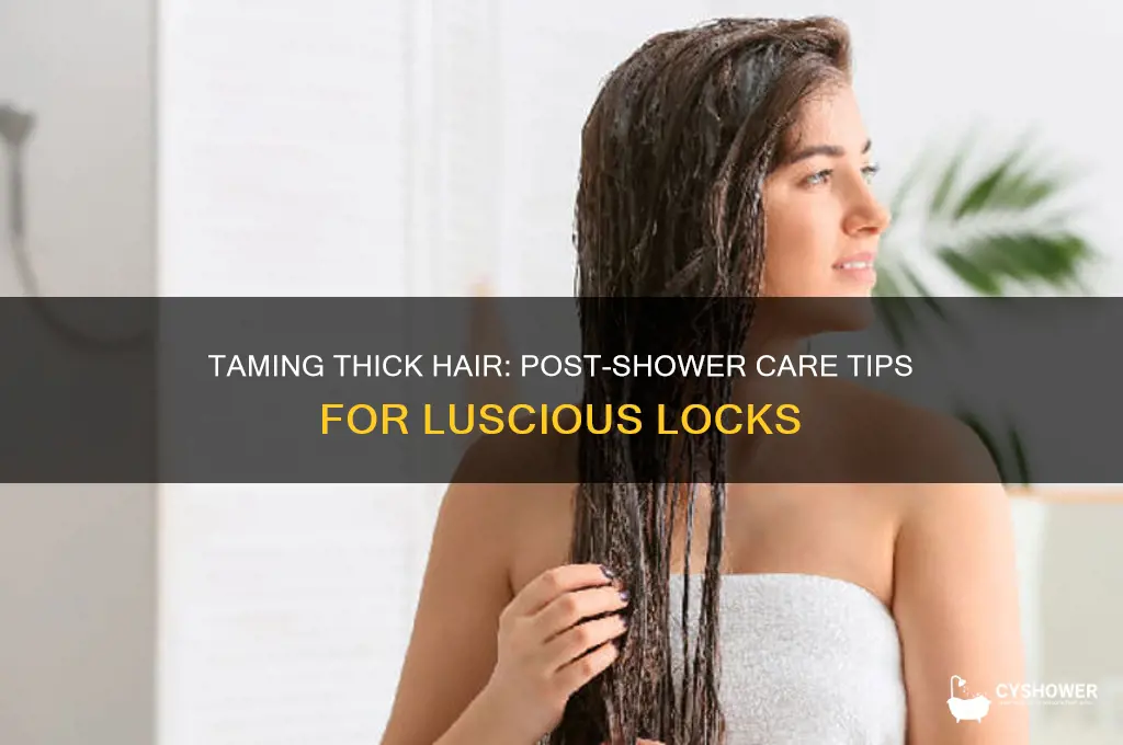 what to do with thick hair after shower
