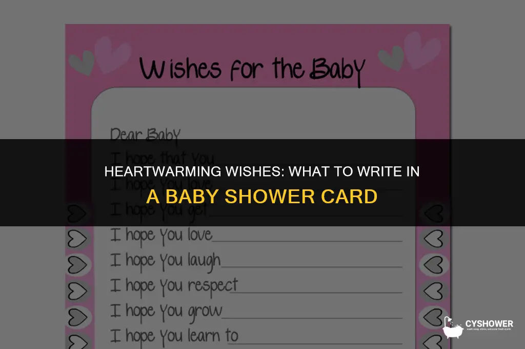 what to erite in a baby shower card