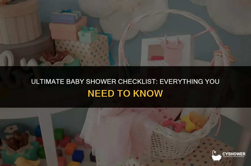 what to expect baby shower list