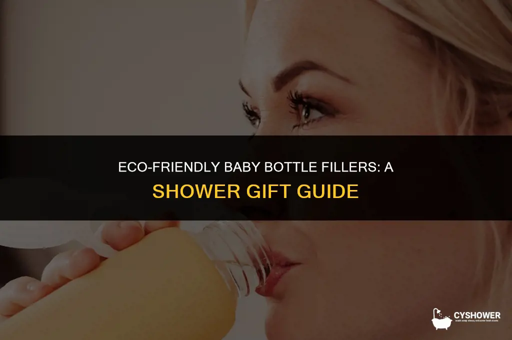 what to fill baby bottle with for shower