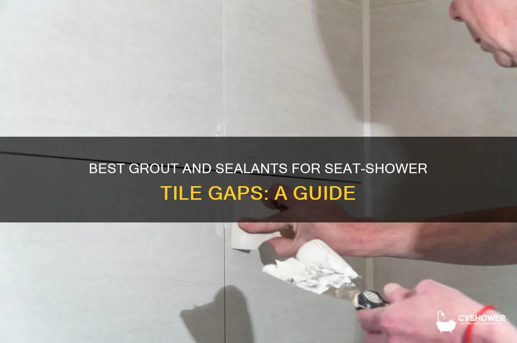what to fill in between seat and shower tile