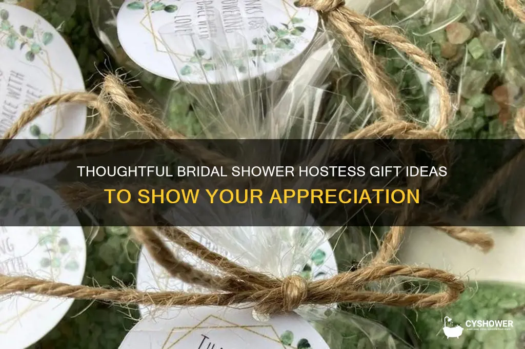 what to give a bridal shower hostess