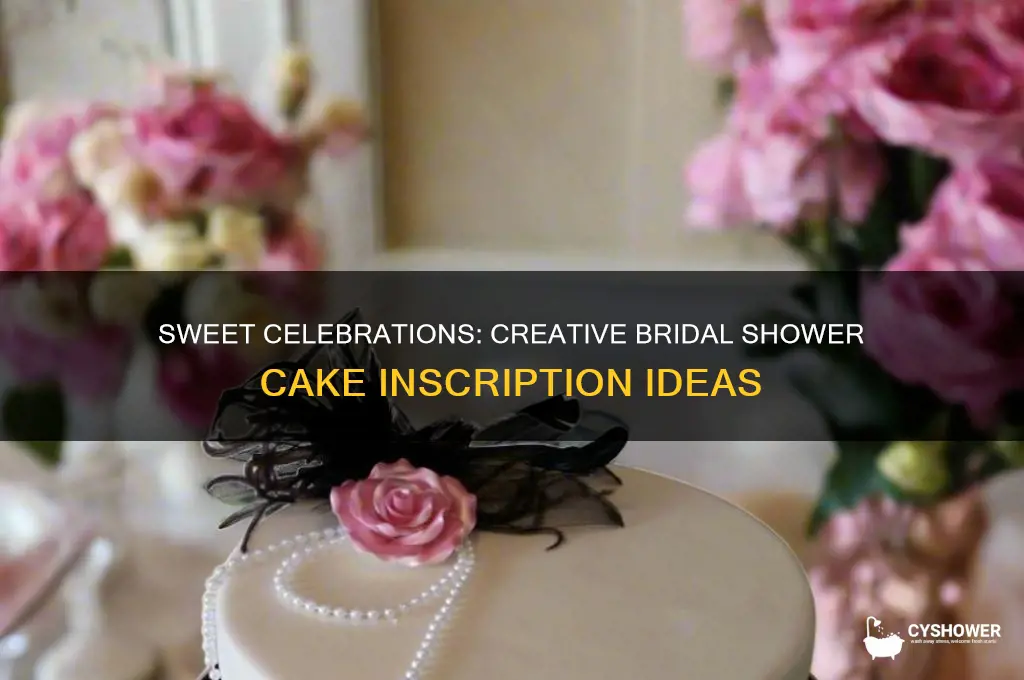 what to have written on bridal shower cake
