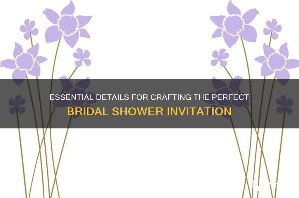 what to include in a bridal shower invitation