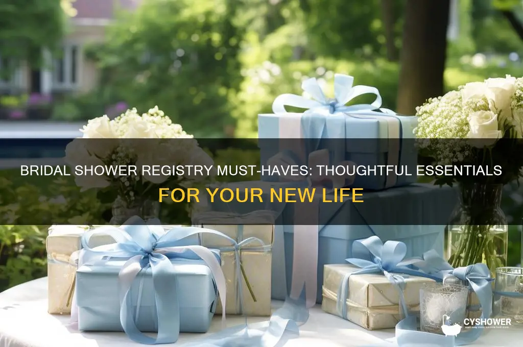 what to include on bridal shower registry