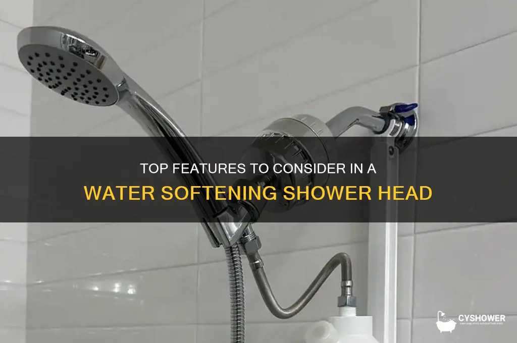 what to look for in water softening shower head