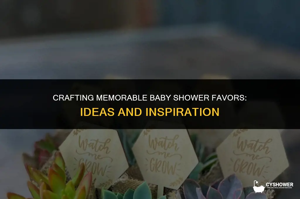 what to make for baby shower favors