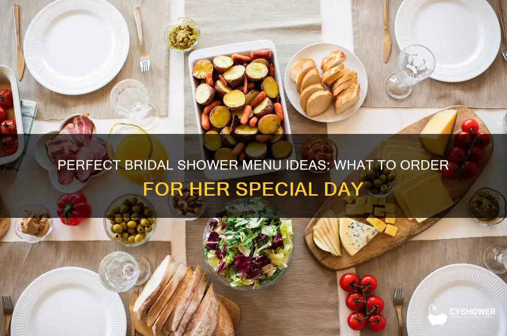 what to order for a bridal shower