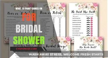 Creative Bridal Shower Game Printing Ideas: Materials & Tips