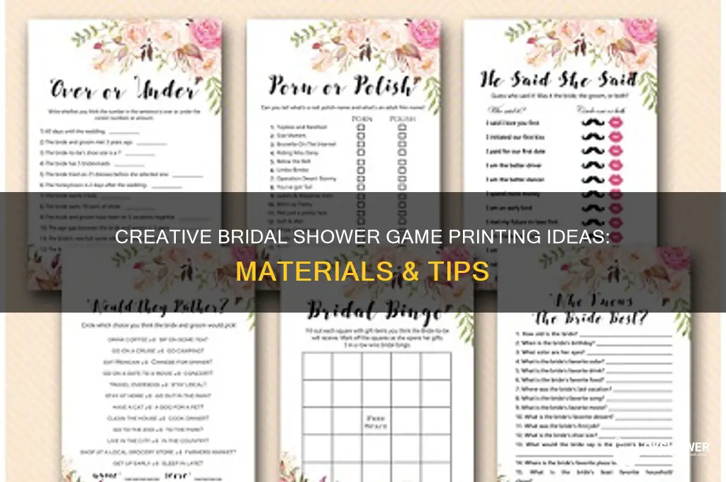 what to print games on for bridal shower