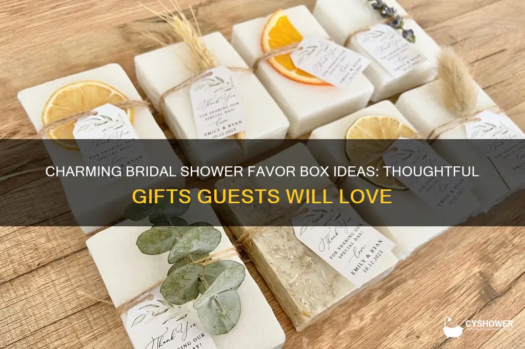 what to put in favor boxes for bridal shower