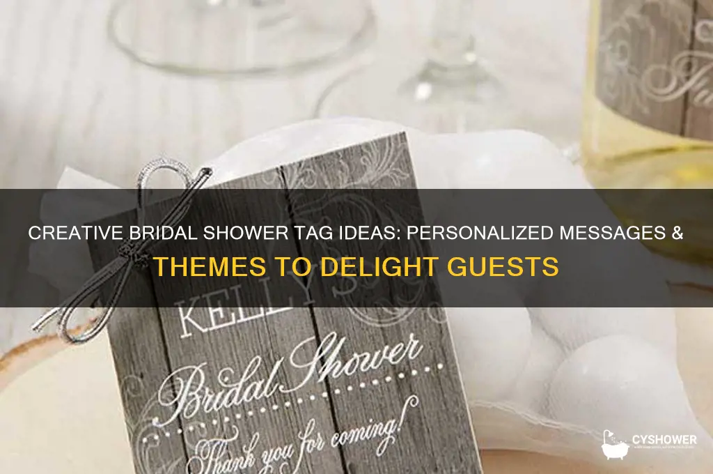 what to put on bridal shower tags