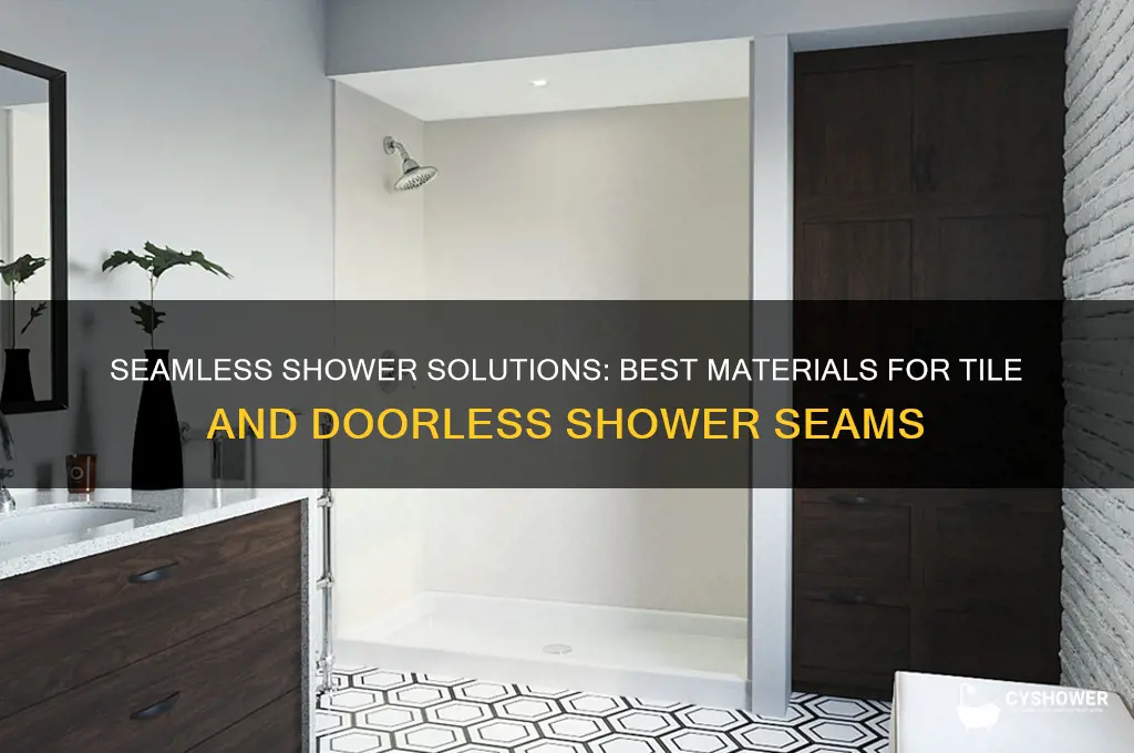 what to put over the tile and doorless shower seam