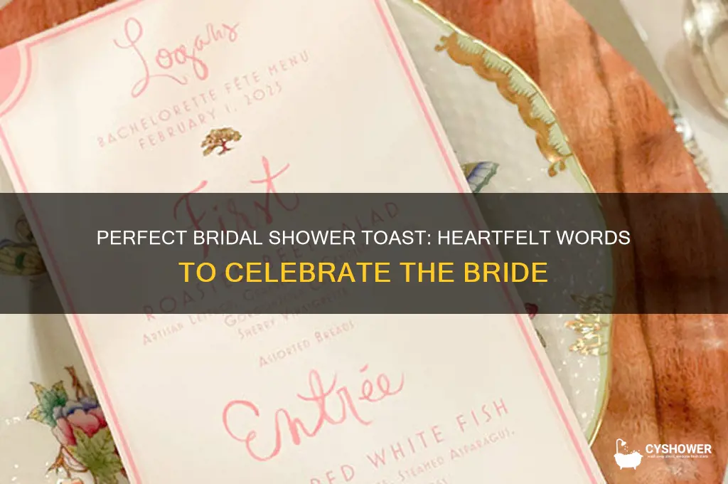 what to say at a bridal shower toast