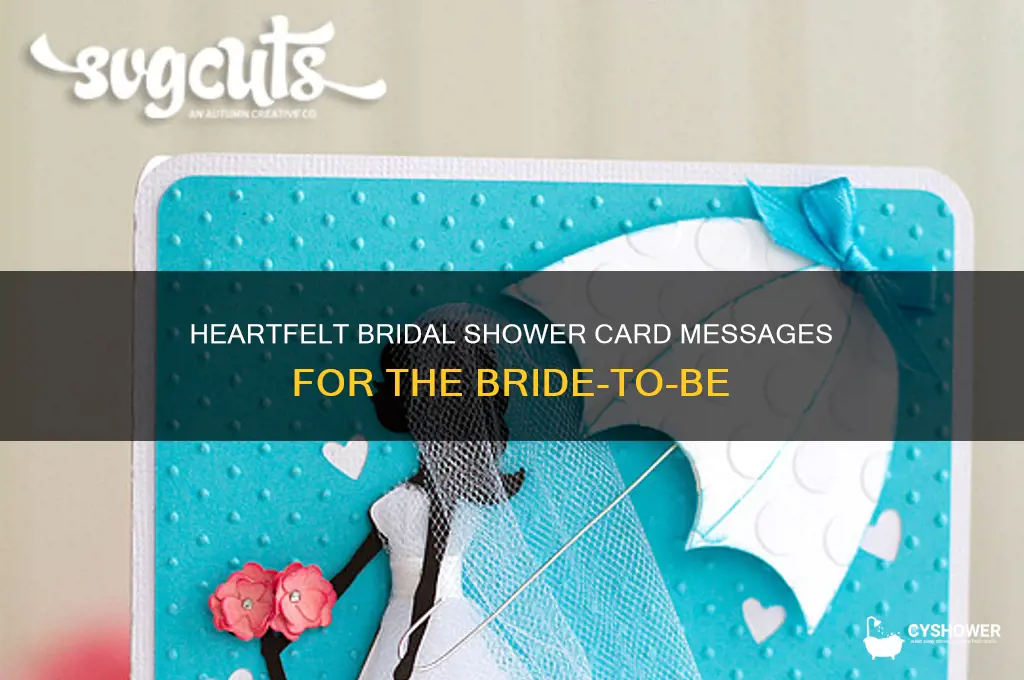 what to say bride to be in bridal shower card