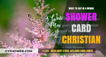 Blessings and Joy: Christian Messages for a Bridal Shower Card