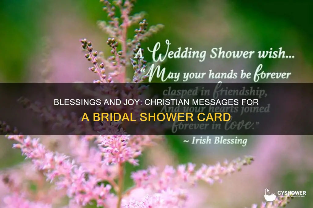 what to say in a bridal shower card christian