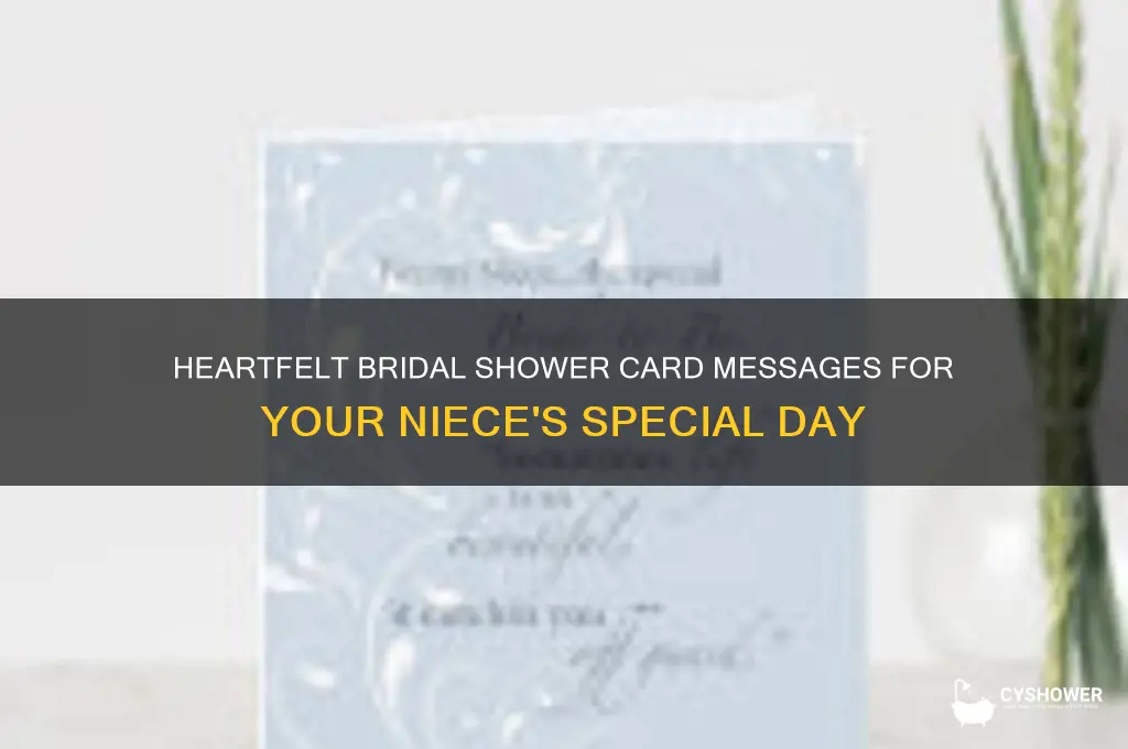 what to say in a bridal shower card for niece