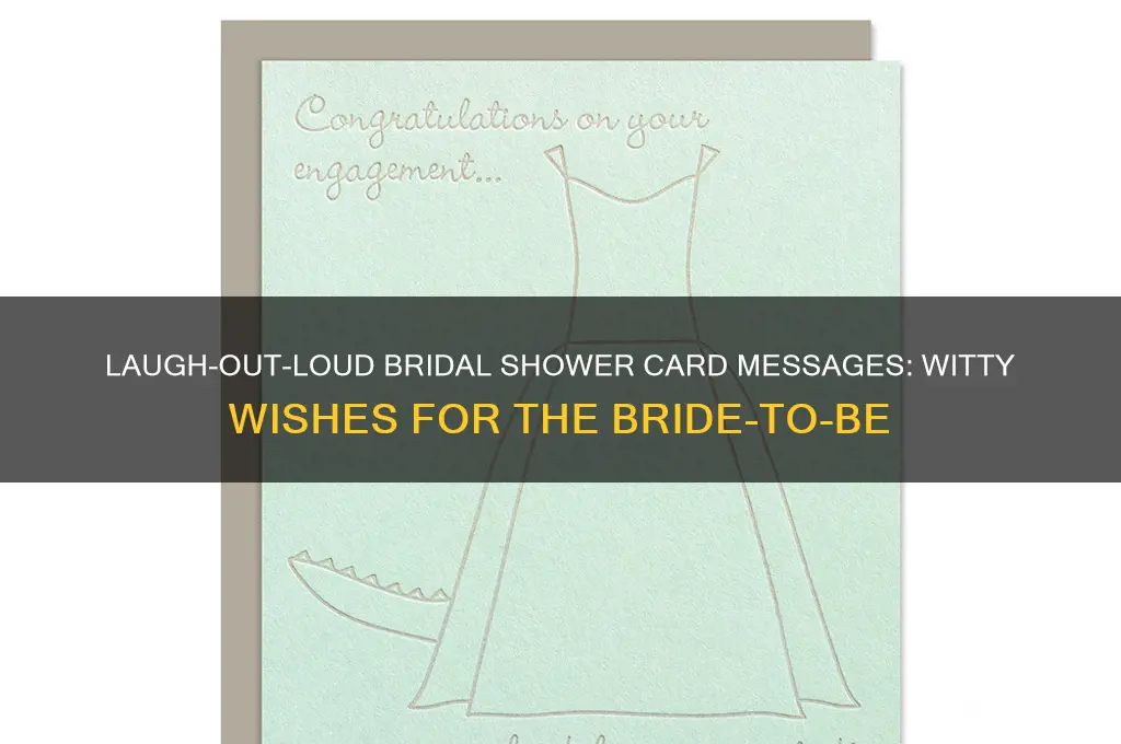 what to say in a bridal shower card funny