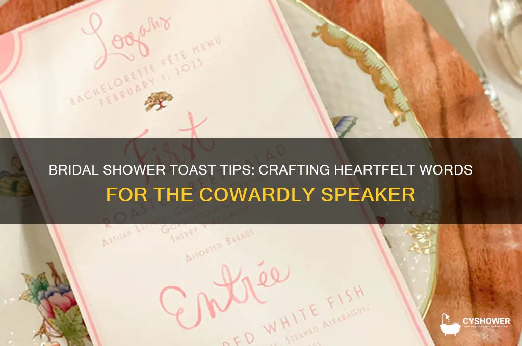 what to say in a bridal shower coward