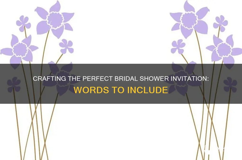 what to say in a bridal shower invitation