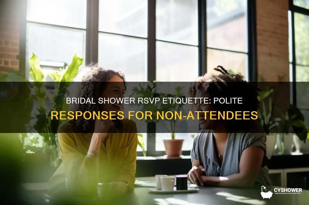what to say not responding to bridal shower rsvp