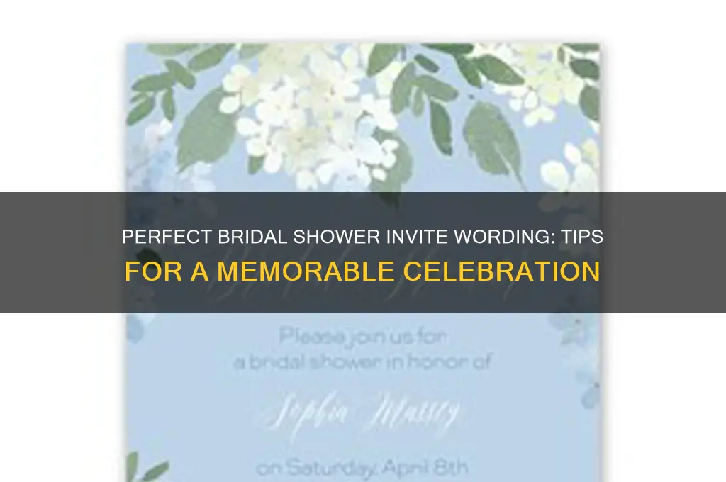 what to say on a bridal shower invite