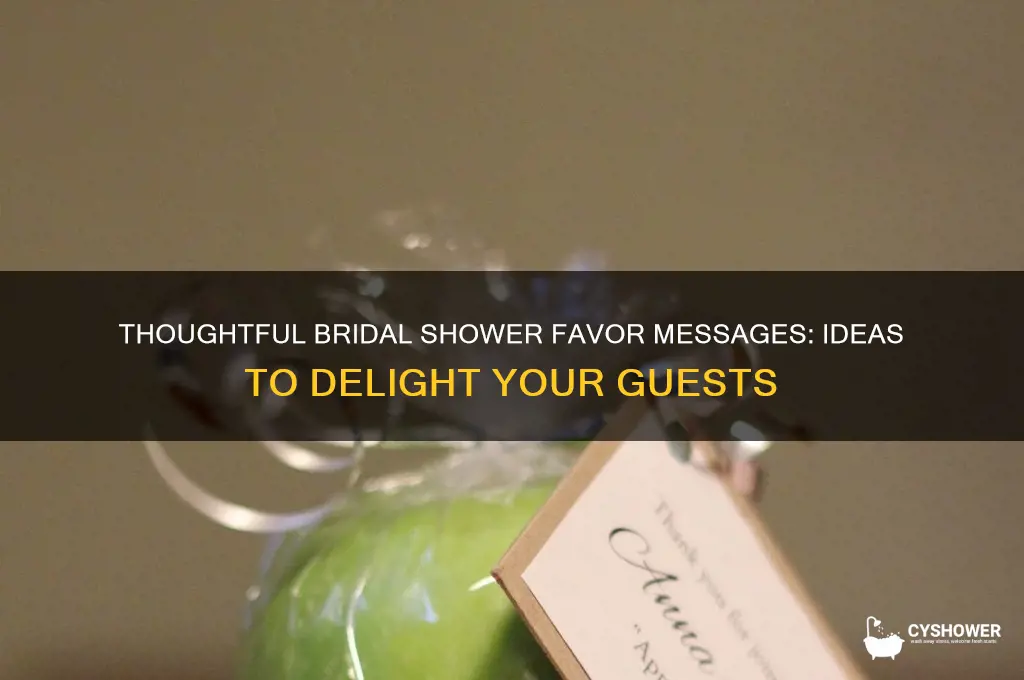 what to say on bridal shower favors