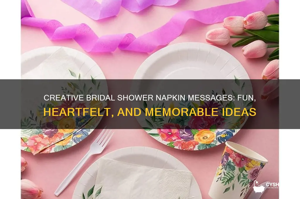 what to say on bridal shower napkins