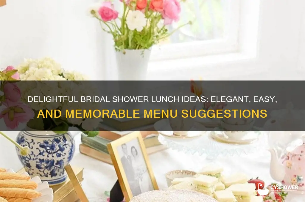 what to serve at a bridal shower lunch