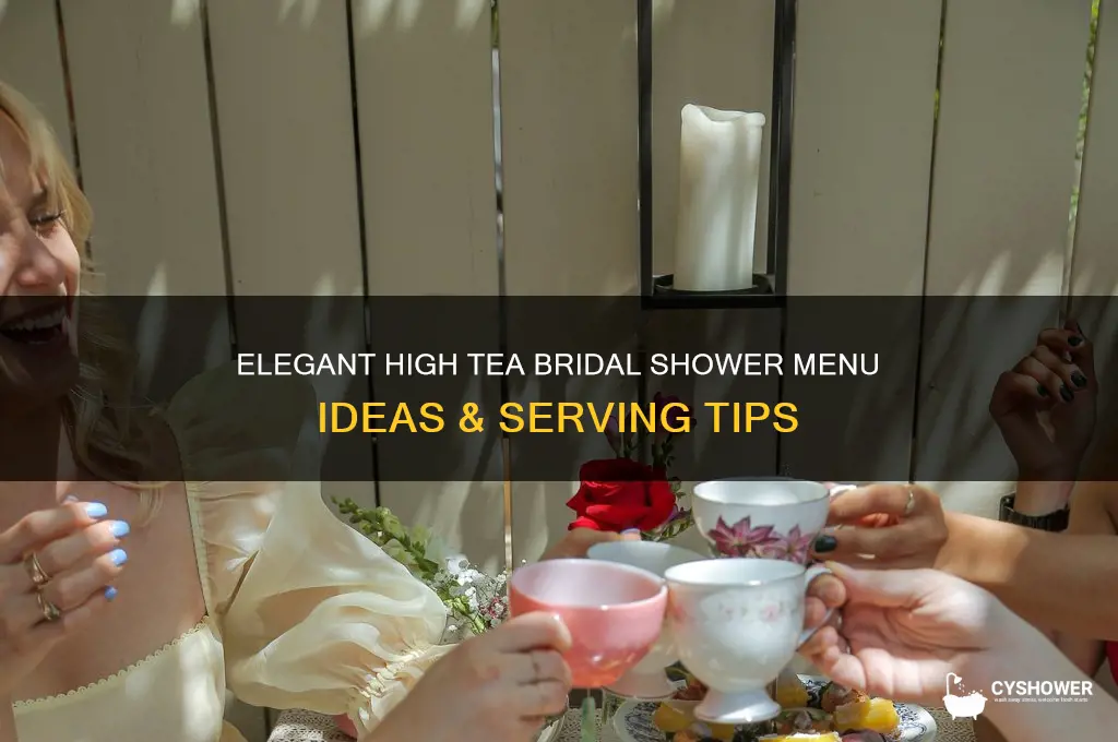 what to serve at a high tea bridal shower