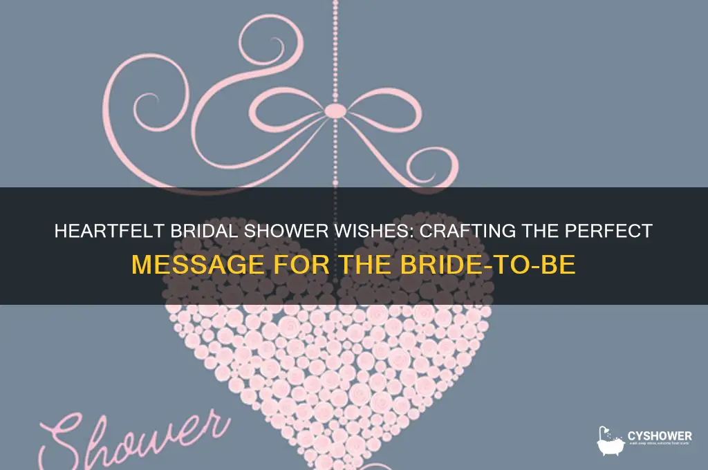 what to write for bridal shower wishes