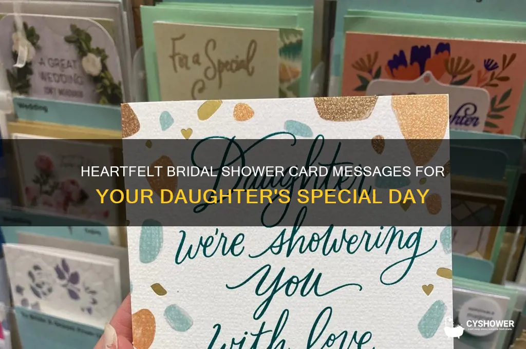 what to write in a bridal shower card for daughter