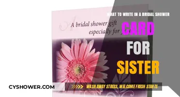 Heartfelt Bridal Shower Card Messages for Your Sister's Special Day
