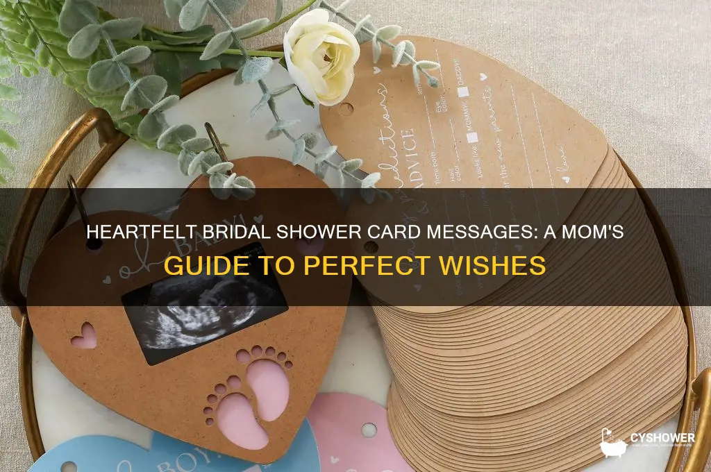 what to write in a bridal shower card from mom