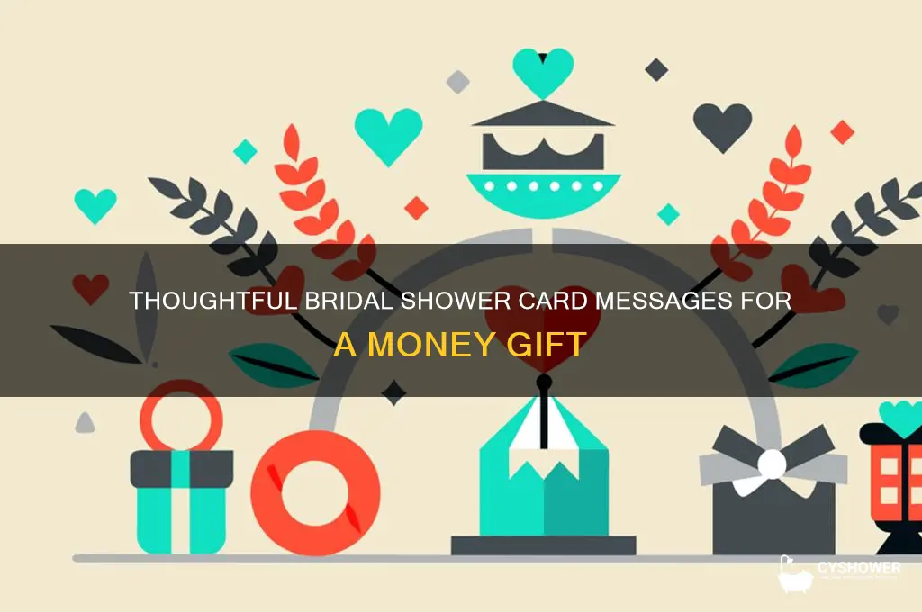 what to write in a bridal shower card money gift