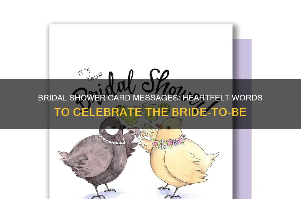 what to write in a bridal shower cars