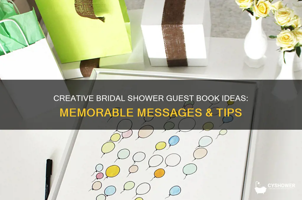 what to write in a bridal shower guest book