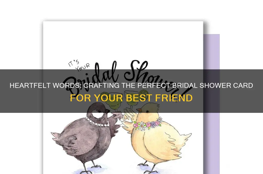 what to write in best friends bridal shower card