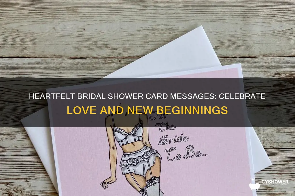 what to write in bridal shower card